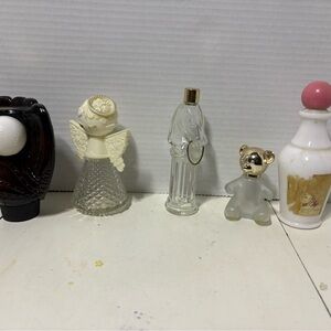 5 Avon After Shave & Perfume Bottles EMPTY.